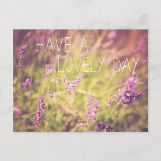 Lavendel, haben eine schöne Tagespostkarte Postkarte