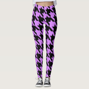 Lavendel-Hahnentrittmuster Leggings