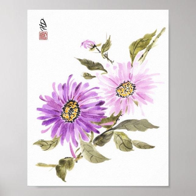 Lavendel-Harmonie Poster (Vorne)