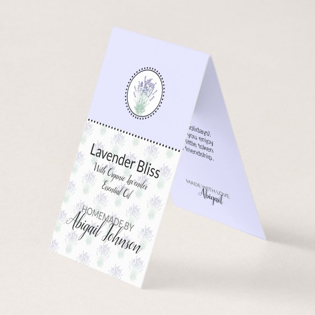 Lavendel, hausgemachte Bath & Body Label | Geschen (Vorderseite)