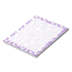 Lavendel-hawaiischer tropischer Hibiskus Notizblock