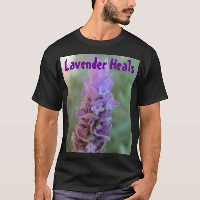 Lavendel heilt das Shirt der Männer (Vorderseite)