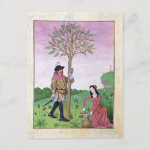 Lavendel, Hellebore, und Verwandter von Gurken Postkarte