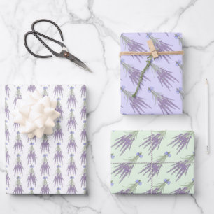 Lavendel Herb Blume Bundle Patterns Geschenkpapier Set