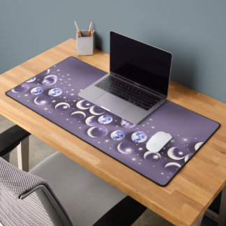 Lavendel Himmel Mond Traumhafter Glanz Schreibtischunterlage