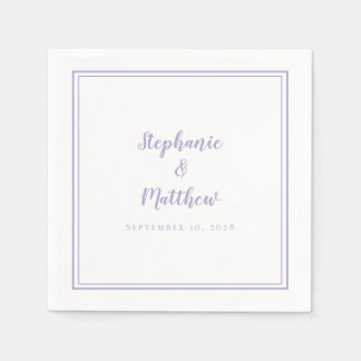 Lavendel-Hochzeit Elegant Einfach Moderne Rezeptio Serviette