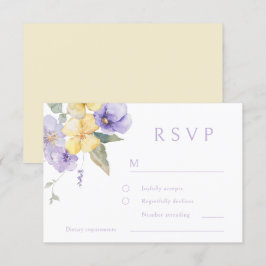 Lavendel Hochzeit Lila und sonnengelb RSVP Karte