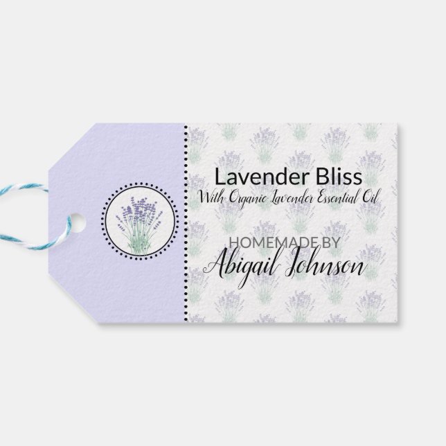 Lavendel Homemade Bath & Body Geschenkanhänger (Rückseite Horizontal)