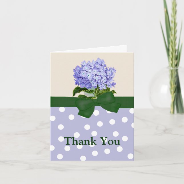 Lavendel Hydrangea Grußkarte Dankeskarte (Vorderseite)