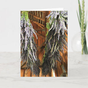 Lavendel in einer Scheune Karte
