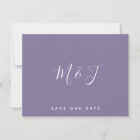 Lavendel-Initialen Hochzeit Save the Date