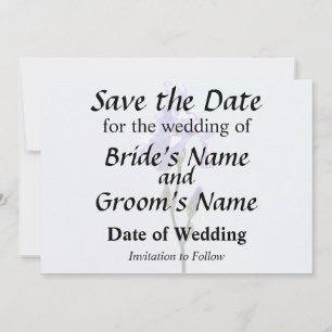 Lavendel-Iris und Knospen Save The Date