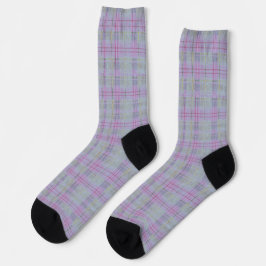 Lavendel-Karo-Harmonie Socken