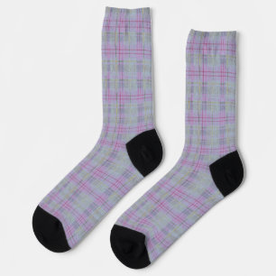 Lavendel-Karo-Harmonie Socken
