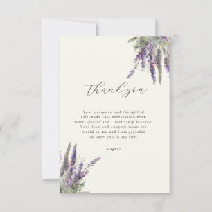 Lavendel-Königliche-Floral-Braut- Dusche-Dankeskar Dankeskarte