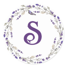 Lavendel Kranz mit Monogramm