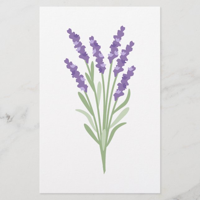 Lavendel-Kraut Briefpapier (Vorderseite)