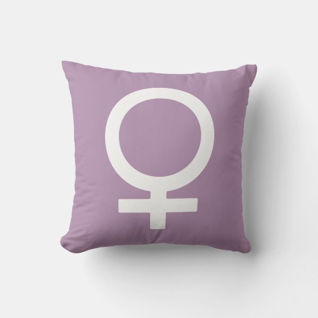 Lavendel-Kraut-Frau-Symbol Kissen (Vorderseite)