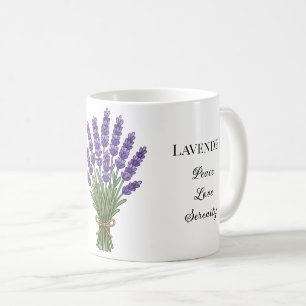 Lavendel-Kräuter-Illustration und Verwendungen Kaffeetasse