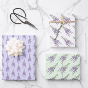 Lavendel-Kräuterpflanze-Blume Geschenkpapier Set