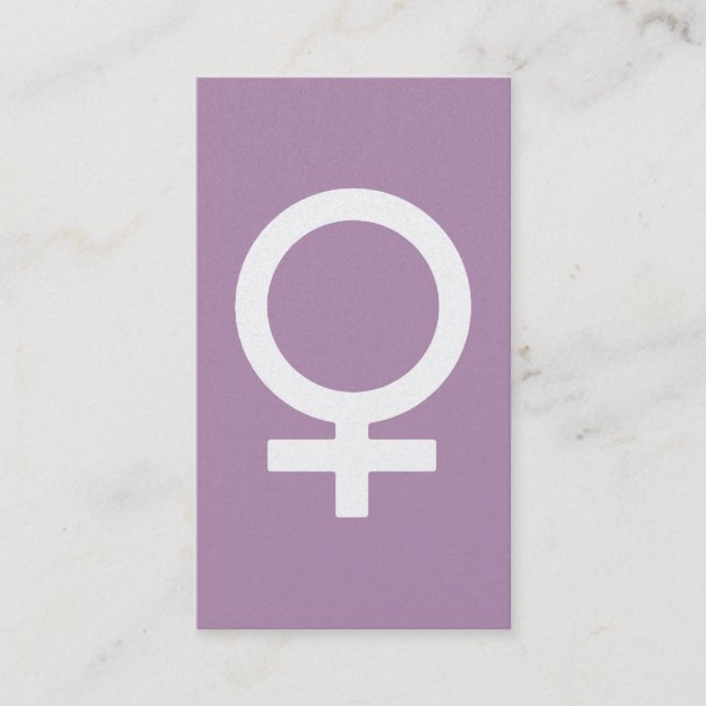 Lavendel-Kräuterweibliches Symbol Visitenkarte (Vorderseite)