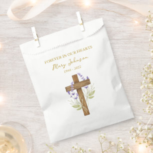 Lavendel-Kreuz-Trauer-Andenkenbeutel Geschenktütchen