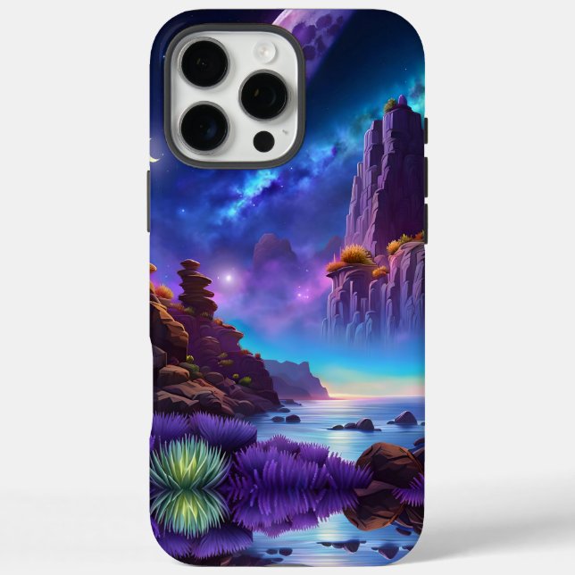 Lavendel Landscape Fantasy iPhone 16 Pro Max Hülle (Rückseite)
