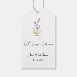 Lavendel Lass Liebe wachsen Hochzeitssamen Geschenkanhänger