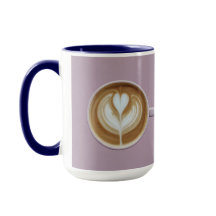 Lavendel-Latte-Kooperationskunst Herz-Kombitasse