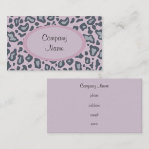 Lavendel Leopard Print Business Card Visitenkarte