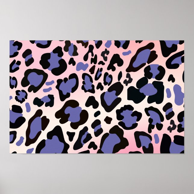 Lavendel Leopard Print: Weiches, stilvolles Wild D Poster (Vorne)