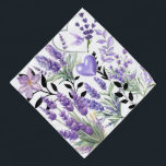 Lavendel Liebe Pet Bandana Halstuch<br><div class="desc">Eine anmutige Aquarellfarben-Collage mit blühendem Lavendel,  zarten Blätter und einem glänzenden Herzakzent. Weiche lila Farbtöne und ein handgemaltes Aussehen erinnern an Gefühle der Ruhe und der Ruhe der Natur. Ideal für Blumenliebhaber,  Lavendelfans und alle,  die zu friedlicher botanischer Kunst gezeichnet haben.</div>