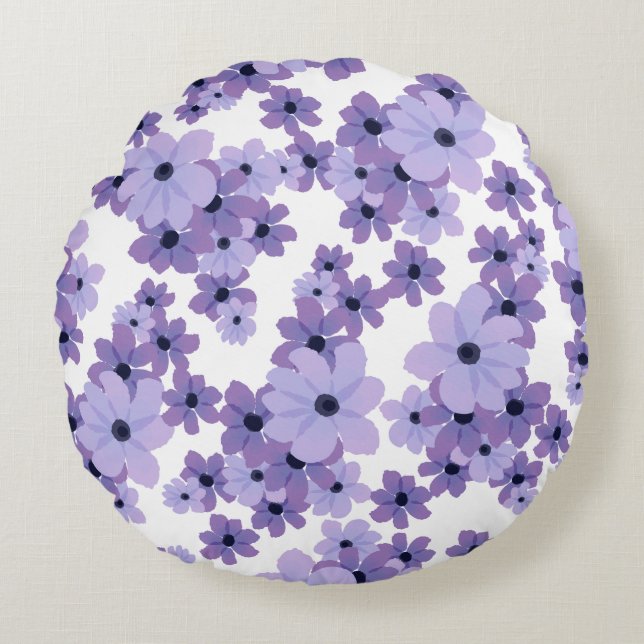 Lavendel Liebe Rundkissen Rundes Kissen (Vorderseite)