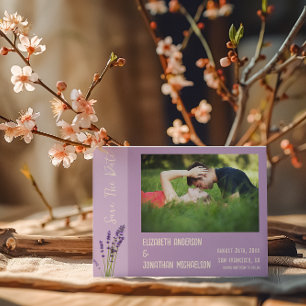 Lavendel-Liebes-Hochzeit Save The Date