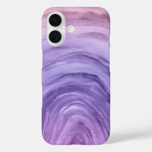 Lavendel Lila Agate Abstraktes Aquarellmuster iPhone 16 Hülle
