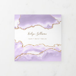 Lavendel lila Agate Trifold Broschüre