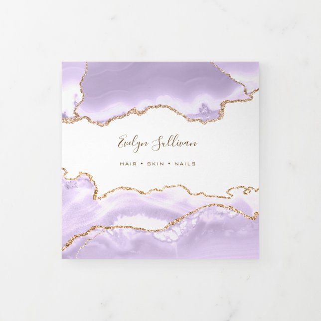 Lavendel lila Agate Trifold Broschüre (Cover)