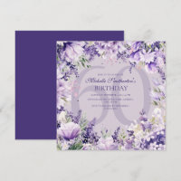 Lavendel-Lila-Aquarell-Blumen-Geburtstag