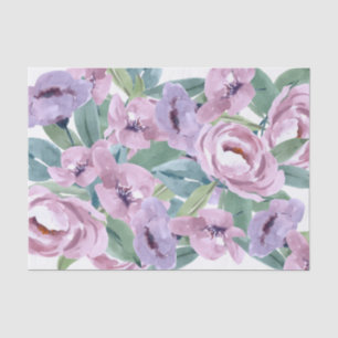Lavendel Lila Aquarellfarben Rose Blume Entfärbung Seidenpapier