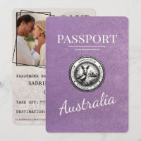 Lavendel Lila Australienpass Save the Date