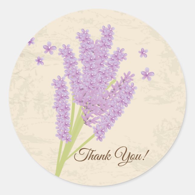 Lavendel, lila, Blume, Blumenaufkleber Runder Aufkleber (Vorderseite)