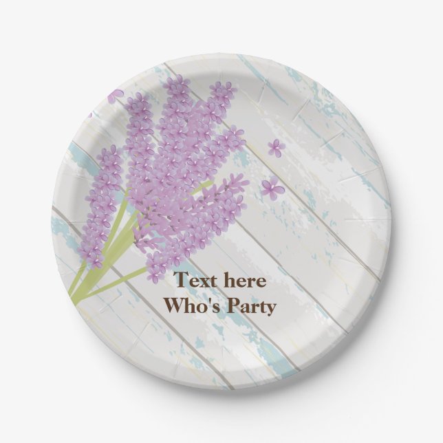 Lavendel, lila, Blume Pappteller (Vorderseite)