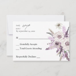 Lavendel Lila Blüte ni Mahlzeit UAWG RSVP Karte