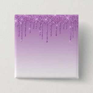 Lavendel Lila Dripping Glitzer Button