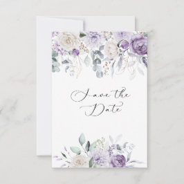 Lavendel, Lila, ElfenbeinHydrangea Save The Date