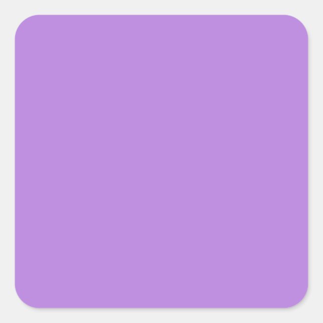 Lavendel Lila Farbe Quadratischer Aufkleber (Vorderseite)