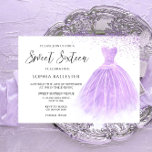 Lavendel Lila Glitzer Gown Sweet 16 Party Einladung<br><div class="desc">Lavendel Lila Glitzer Gown Sweet 16 Party Einladung Siehe Various Color Variationen in der Sammlung unten oder in unserem Geschäft. Vielen Dank</div>