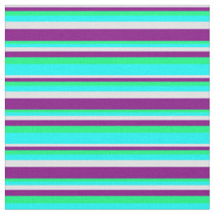 Lavendel, Lila, grün und zyanfarbig Stoff