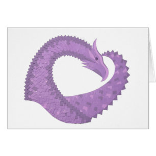 Lavendel lila Herzdrache auf Weiß