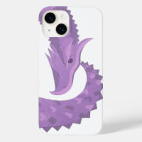 Lavendel lila Herzdrache auf Weiß